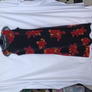 Studio I  Floral Black Sleeveless Maxi Dress sz P10